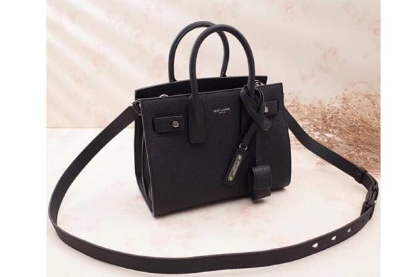 Replica Saint Laurent YSL 466283 Nano Sac De Jour Souple Bag In Black Grained Leather