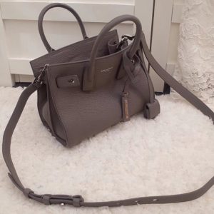 Replica Saint Laurent YSL 466283 Nano Sac De Jour Souple Bag In Gray Grained Leather