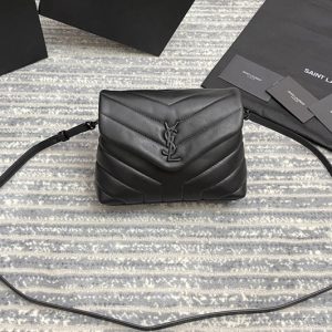 Replica Saint Laurent 467072 YSL Loulou Toy Bag In Black Matelasse Y Leather