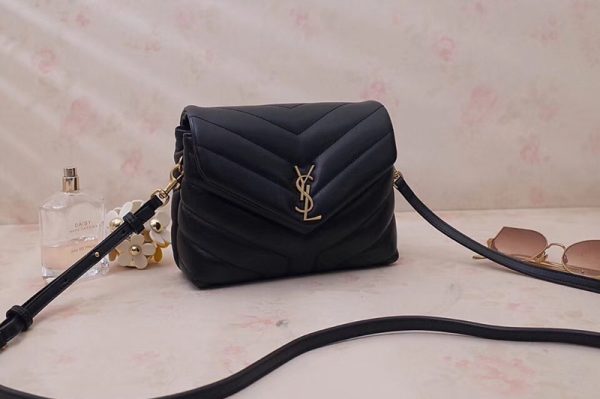 Replica Saint Laurent YSL 467072 Loulou Toy Bag In Black Matelasse Y Leather