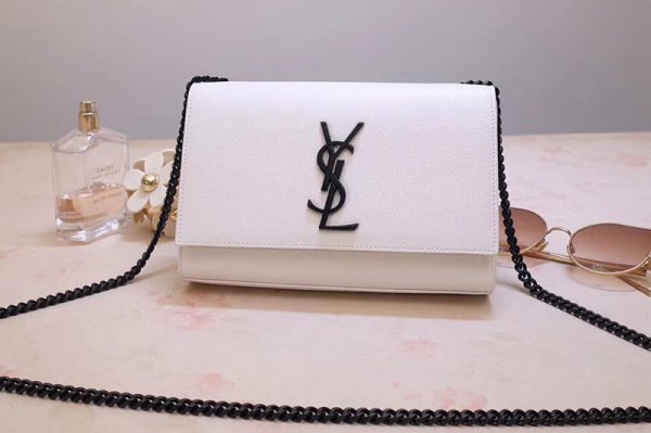 Replica Saint Laurent YSL 469390 Kate Small Bags In White Grain De Poudre Embossed Leather