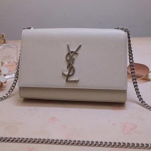 Replica Saint Laurent YSL 469390 Kate Small Bags In Gray Grain De Poudre Embossed Leather