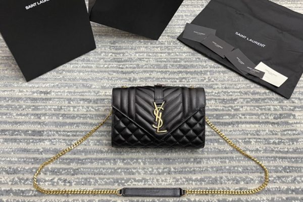 Replica Saint Laurent 600195 YSL ENVELOPE SMALL BAG IN MIX MATELASSÉ GRAIN DE POUDRE EMBOSSED LEATHER