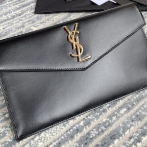 Replica Saint Laurent 565739 YSL uptown pouch in Black Smooth Leather