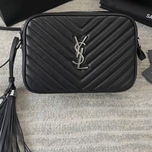 Replica Saint Laurent 612544 YSL LOU CAMERA BAG IN Black QUILTED LEATHER