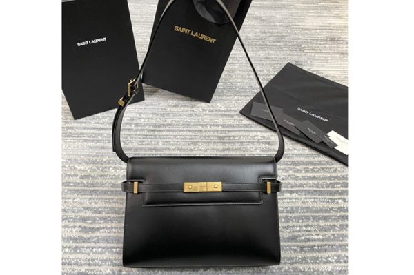 Replica Saint Laurent 579271 YSL MANHATTAN SHOULDER BAG IN Black SMOOTH LEATHER