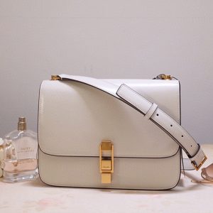 Replica Saint Laurent YSL 585060 Carre Satchel Bags In White Smooth Leather