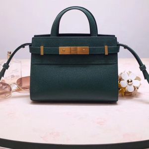 Replica Saint Laurent 593741 YSL Manhattan Nano Bag in Green Grain de Poudre Embossed Leather