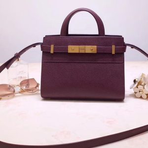 Replica Saint Laurent 593741 YSL Manhattan Nano Bag in Purple Grain de Poudre Embossed Leather