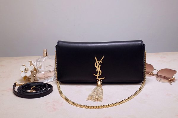 Replica Saint Laurent 6042761 YSL Kate 99 In Black Lambskin Leather