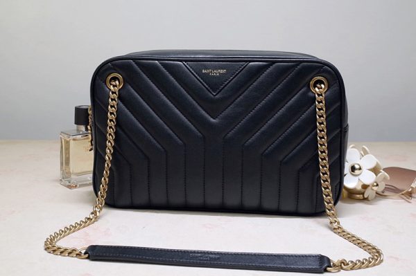 Replica Saint Laurent 617691 YSL JOAN CAMERA BAG IN Black Y-QUILTED SMOOTH LEATHER