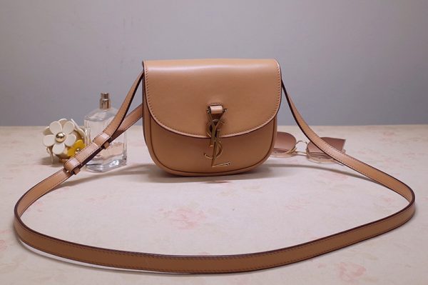 Replica Saint Laurent 619740 YSL Kaia Small Satchel Bag in Brown Smooth Vintage Leather