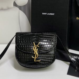 Replica Saint Laurent 619740 YSL KAIA SMALL SATCHEL IN SHINY CROCODILE-EMBOSSED LEATHER