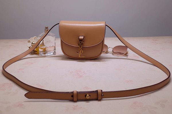 Replica Saint Laurent 623097 YSL Kaia Mini Satchel Bag in Brown Smooth Vintage Leather