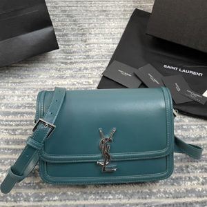 Replica Saint Laurent 634305 YSL SOLFERINO MEDIUM SATCHEL Bag IN Blue BOX SAINT LAURENT LEATHER