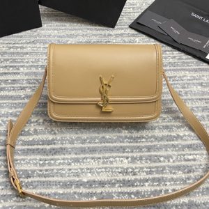 Replica Saint Laurent 634305 YSL SOLFERINO MEDIUM SATCHEL Bag IN Apricot BOX SAINT LAURENT LEATHER