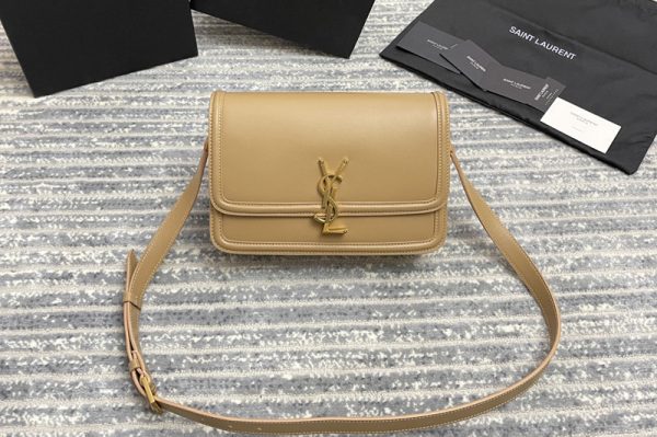 Replica Saint Laurent 634305 YSL SOLFERINO MEDIUM SATCHEL Bag IN Apricot BOX SAINT LAURENT LEATHER