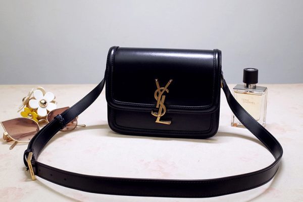 Replica YSL 634306 SOLFERINO SMALL SATCHEL IN Black BOX SAINT LAURENT LEATHER