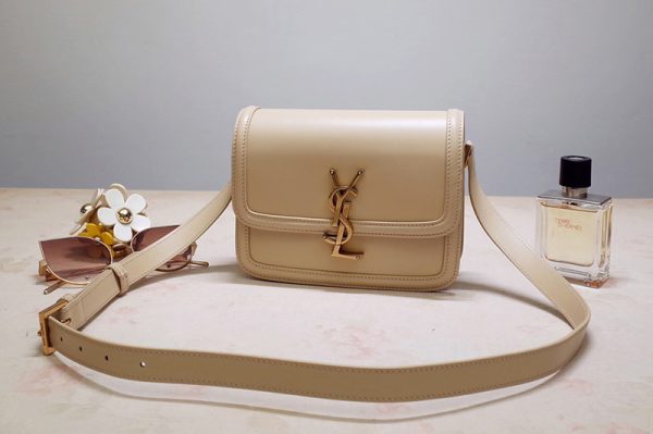 Replica YSL 634306 SOLFERINO SMALL SATCHEL bag IN NATURAL IVORY BOX SAINT LAURENT LEATHER