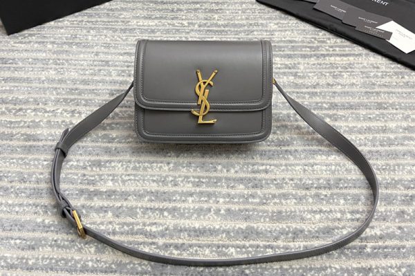 Replica Saint Laurent 634306 YSL SOLFERINO SMALL SATCHEL IN Natural Grey Box Saint Laurent Leather