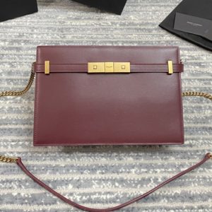 Replica Saint Laurent 636478 YSL NEW MANHATTAN POUCH IN Red BOX SAINT LAURENT LEATHER