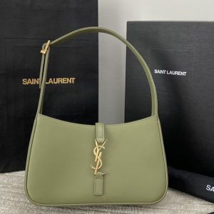 Replica Saint Laurent 657228 YSL LE 5 À 7 HOBO BAG IN Green Smooth LEATHER