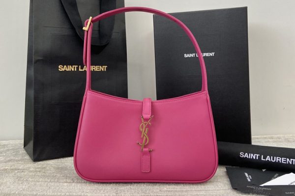 Replica Saint Laurent 657228 YSL LE 5 À 7 HOBO BAG IN Pink Smooth LEATHER