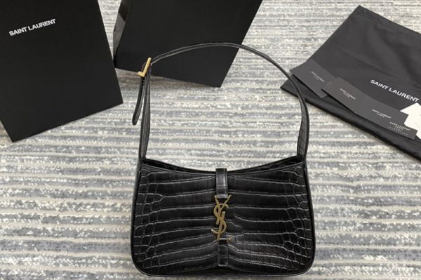 Replica Saint Laurent 657228 YSL LE 5 À 7 HOBO BAG IN CROCODILE-EMBOSSED SHINY LEATHER