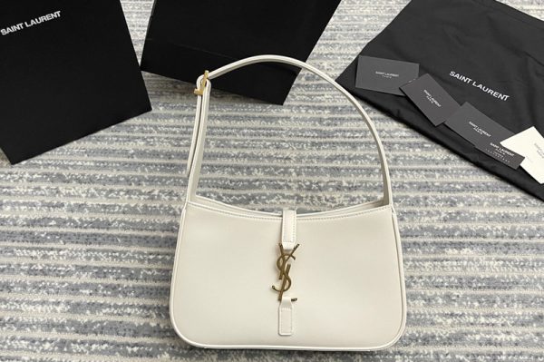 Replica Saint Laurent 657228 YSL LE 5 À 7 HOBO BAG IN White Smooth LEATHER