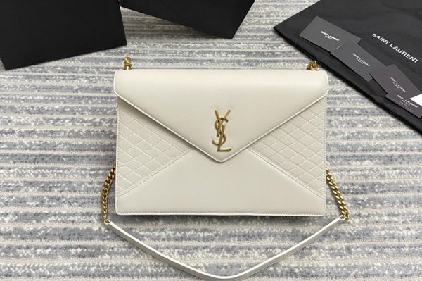 Replica Saint Laurent 668864 YSL GABY CHAIN BAG IN White VINTAGE LAMBSKIN