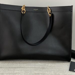 Replica Saint Laurent 669593 YSL Tote Bag IN Black Leather