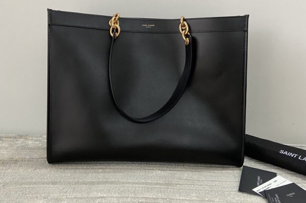 Replica Saint Laurent 669593 YSL Tote Bag IN Black Leather