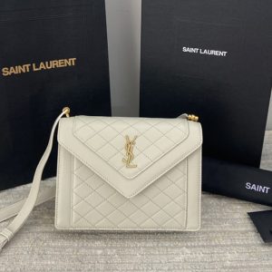 Replica Saint Laurent 685574 YSL GABY MINI SATCHEL Bag IN White QUILTED LAMBSKIN