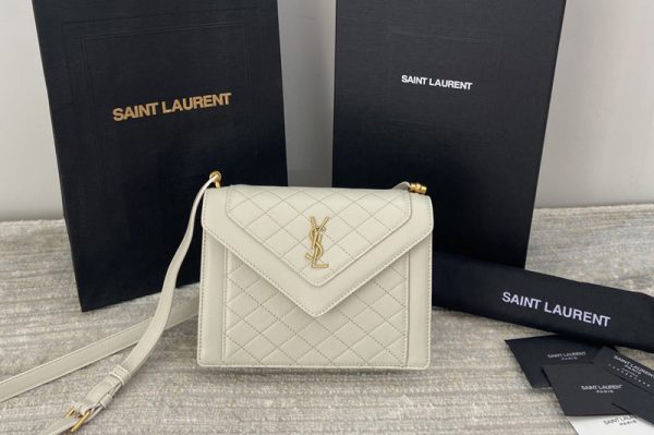 Replica Saint Laurent 685574 YSL GABY MINI SATCHEL Bag IN White QUILTED LAMBSKIN