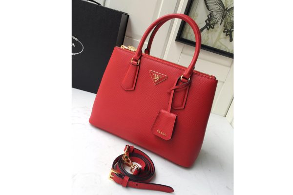 Replica Prada 1BA232 Medium Prada Galleria Saffiano leather bag in Red Saffiano leather