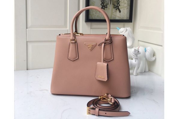 Replica Prada 1BA232 Medium Prada Galleria Saffiano leather bag in Pink Saffiano leather