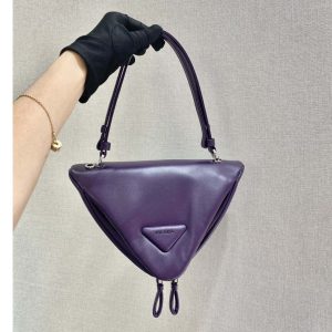 Replica Prada 1BA315 Padded nappa leather handbag in Purple nappa leather