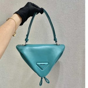 Replica Prada 1BA315 Padded nappa leather handbag in Green nappa leather