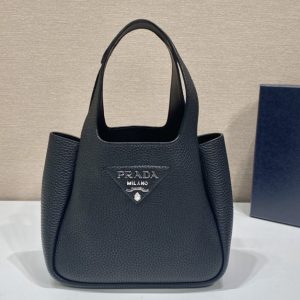 Replica Prada 1BA349 Leather handbag in Black Leather