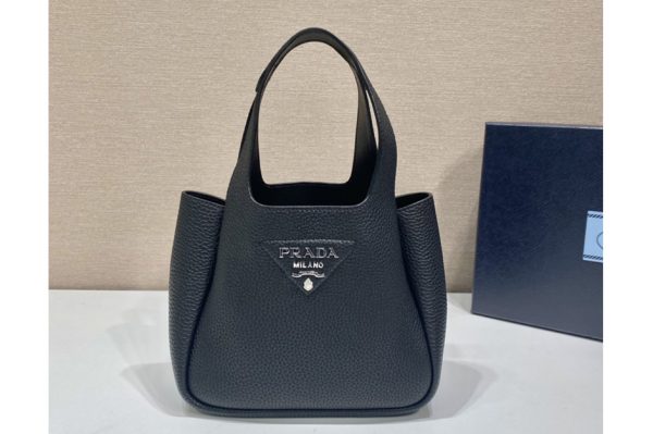 Replica Prada 1BA349 Leather handbag in Black Leather