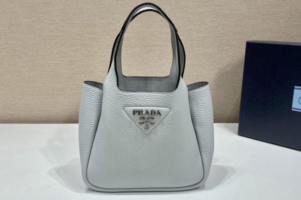 Replica Prada 1BA349 Leather handbag in Gray Leather