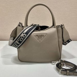 Replica Prada 1BC145 Small leather handbag in Gray Leather