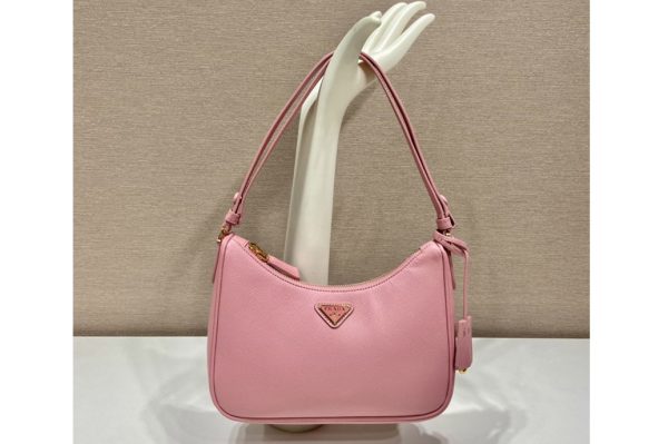 Replica Prada 1BC204 Saffiano leather mini-bag on Pink Leather