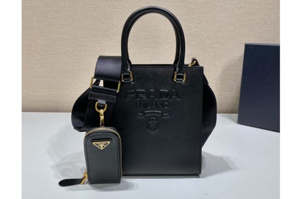 Replica Prada 1BA333 Small Saffiano leather handbag in Black Saffiano leather