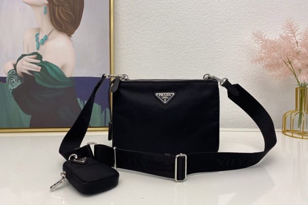 Replica Prada 1BH046 Re-Edition 2000 Re-Nylon shoulder bag in Black Nylon