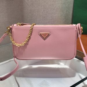 Replica Prada 1BH171 Prada Re-Edition 2000 shoulder bag in Pink Saffiano leather