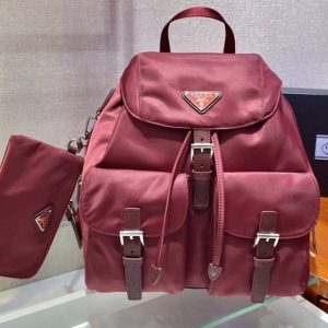 Replica Prada 1BZ677 Small Re-Nylon backpack in Red Nylon