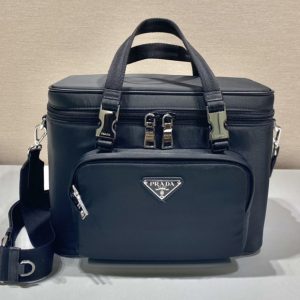 Replica Prada 2UP012 Re-Nylon picnic bag in Black Fabric