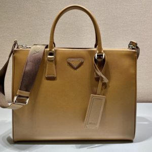 Replica Prada 2VG061 Saffiano Leather Prada Galleria bag in Cinnamon Leather