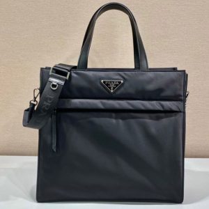 Replica Prada 2VG076 Re-Nylon tote bag in Black Nylon